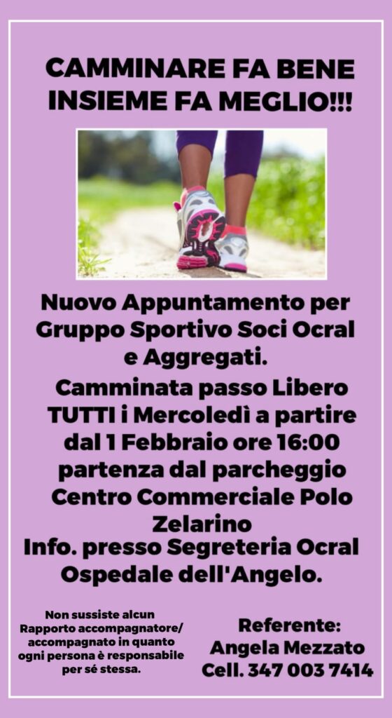CAMMINARE FA BENE INSIEME FA MEGLIO!!!